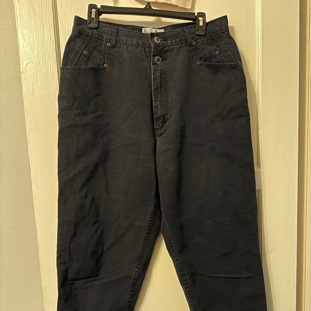 Real Comfort black mom jeans tapered
